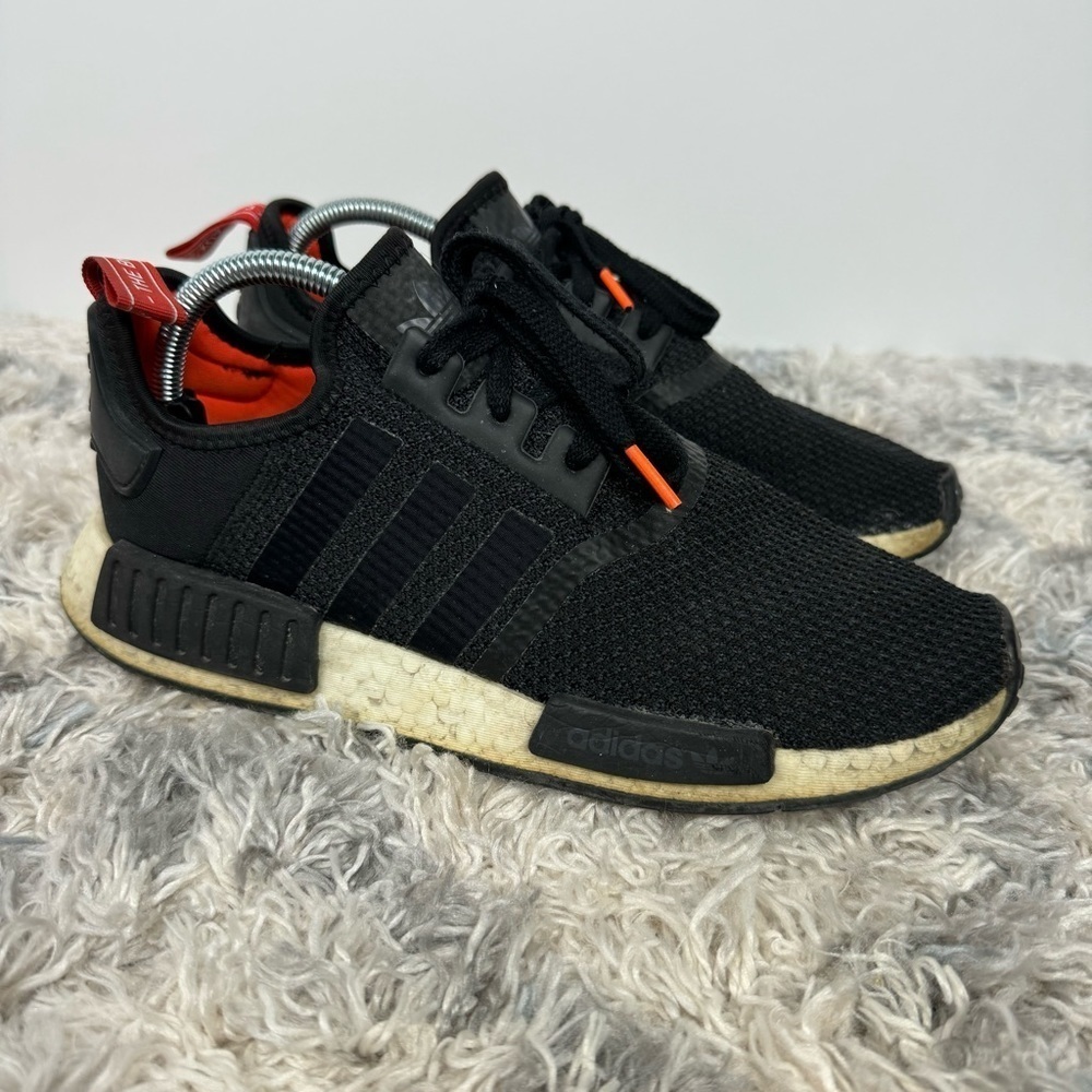 Adidas black & orange ultraboost sneakers athletic